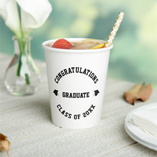 Class of 2022 custom name class year graduation paper cups