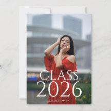 Class of 2022 Custom Text Photo Modern Graduation