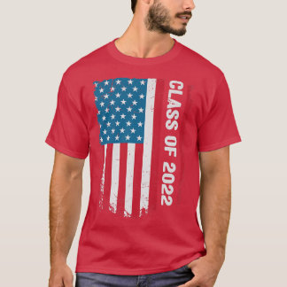 Class of 2022 Graduate  American Flag Graduation 2 T-Shirt