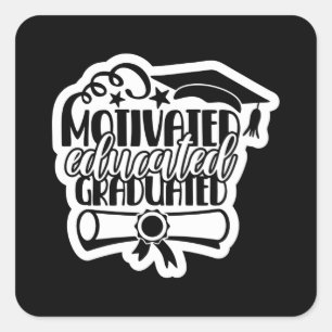 Class of 2022 Graduate Congrats the Grad Square Sticker