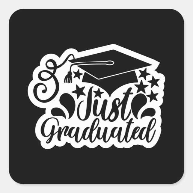 Class of 2022 Graduate Congrats the Grad Square Sticker (Front)