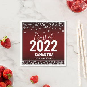 Class of 2022 Graduation Name and School Napkin