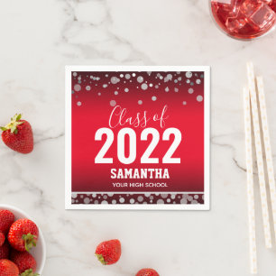 Class of 2022 Graduation Name and School Napkins