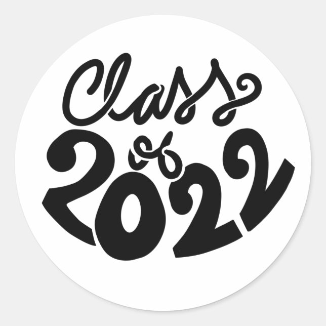 Class of 2022 Graduation Senior Class Classic Round Sticker (Front)