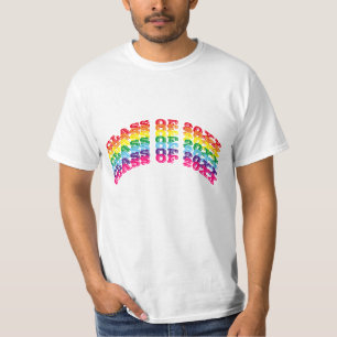Class of 2022 rainbow colours custom curved text T-Shirt