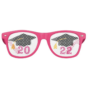 Class of 2022 Senior Girls Pink Graduation Party Retro Sunglasses