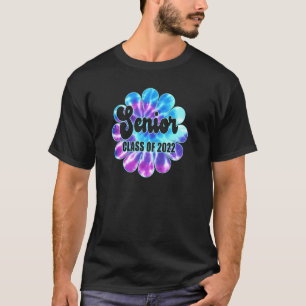 Class Of 2022 Senior Purple Blue Tie Dye T-Shirt