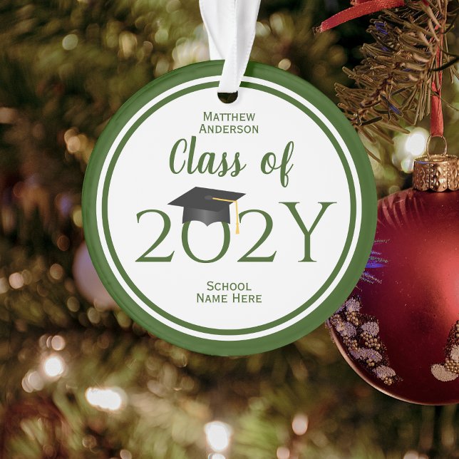 Class of 2022 Simple Elegant Navy Blue Graduation Ornament (Creator Uploaded)