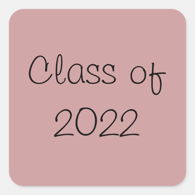 Class of 2022 square sticker (Front)