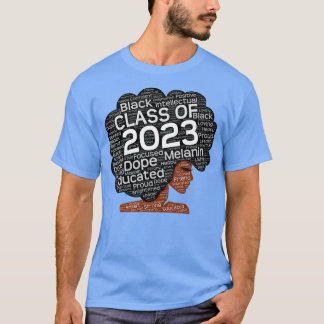 Class Of 2023 Black Woman Afro  T-Shirt