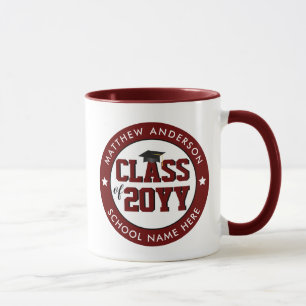 Class of 2023 Burgundy Red Graduate Graduation Mug
