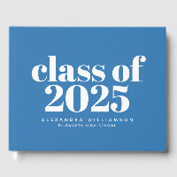 Class of 2023 Chic Blue Minimalist Personalised  
