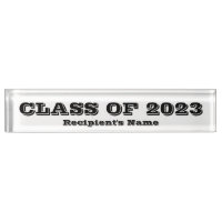 Class of 2023 Clear Black Paperweight by Janz