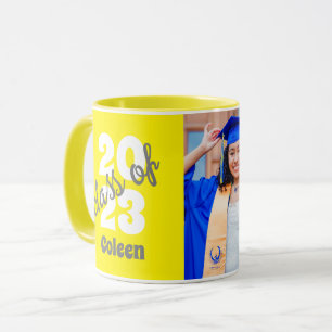 Class Of 2023 Custom Modern Graduation Photo Mug
