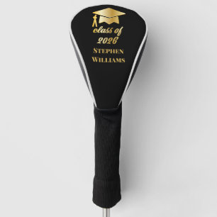 Class of 2023 Gold Monogram   Name Golf  Head Cover