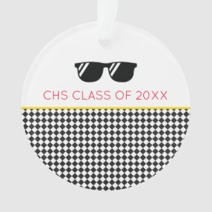 CLASS OF 2023 Grad School Colours Sunglasses Name Ornament