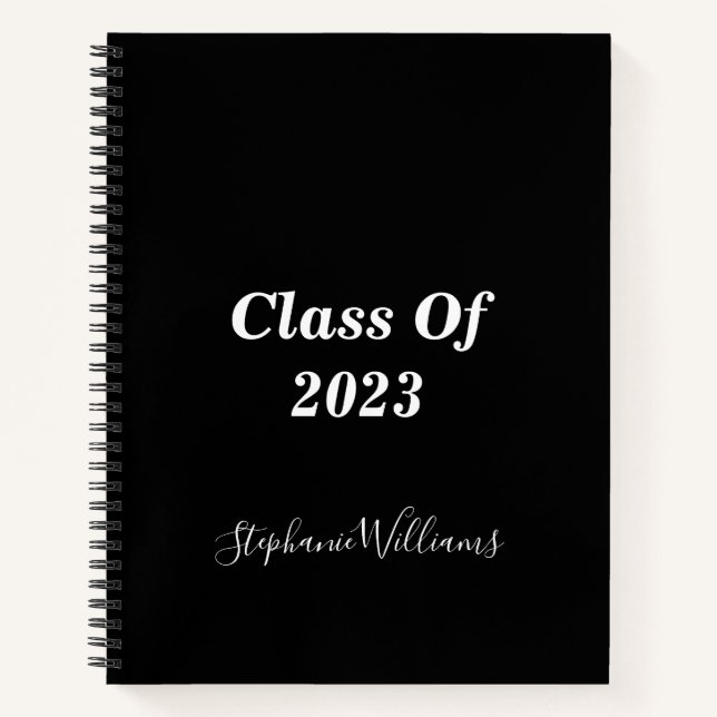 Class Of 2023 Graduation Monograms Gift Simple Notebook (Front)