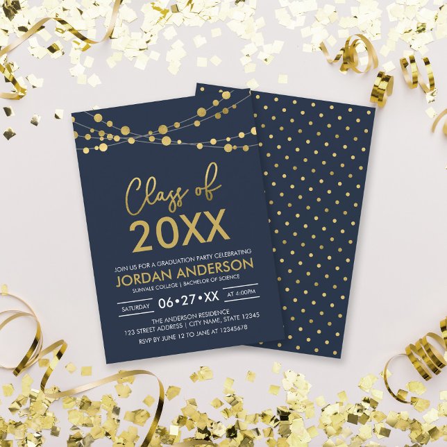 Class of 2023 Graduation Party Strings of Lights Invitation (Creator Uploaded)