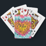 Class of 2023 Graduation Science Math Grad Tie Dye Playing Cards<br><div class="desc">A great personalised science and math themed graduation design for any graduate who is specialising in these areas of expertise! A great college graduation gift, high school graduation gift, or to wear to a graduation party. Don't forget to change the name on the box with your own custom name choice,...</div>
