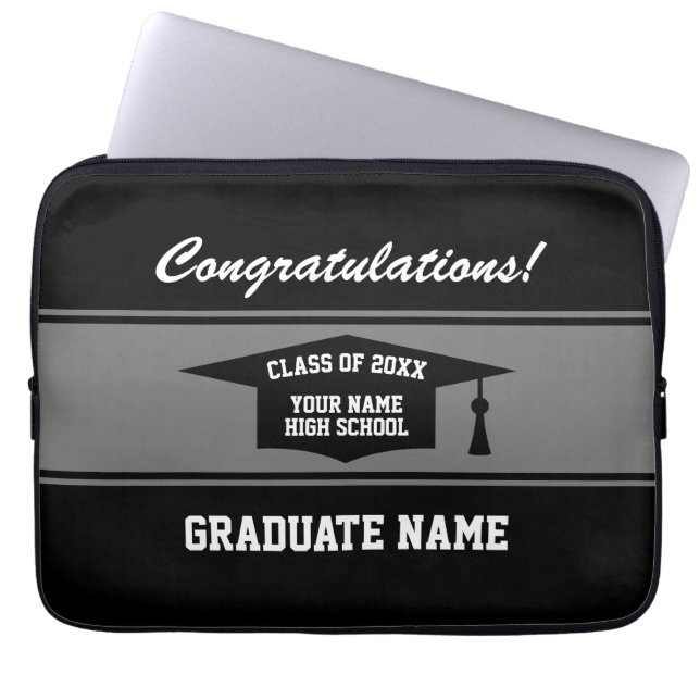 Class of 2023 High School graduation laptop sleeve (Front)