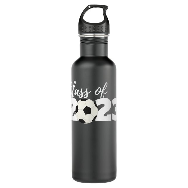 Class of 2023 High School Senior Soccer Player Gra 710 Ml Water Bottle (Front)