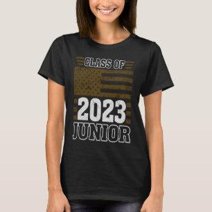 Class of 2023 Junior US American Flag Cool Back To T-Shirt