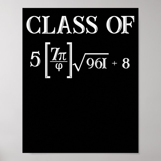 Class of 2023 Math Pi 8th Grade Graduation Poster (Front)