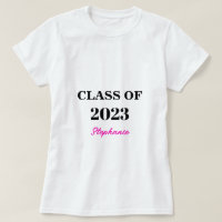 Class Of 2023 Modern Pink Monogram Cute Graduation