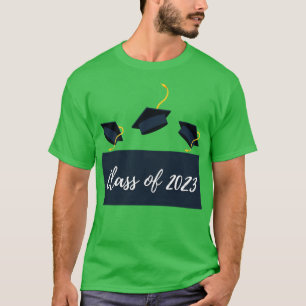 Class Of 2023 Navy Gold and White Graduation 2022  T-Shirt