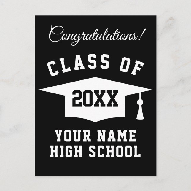 Class of 2023 school graduation congratulations postcard (Front)