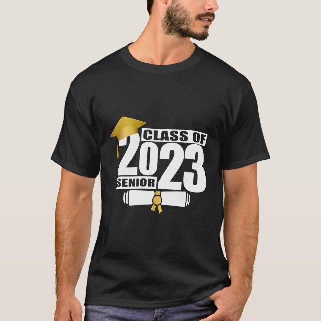 Class Of 2023 Senior Certificate Diploma Graduatio T-Shirt (Front)