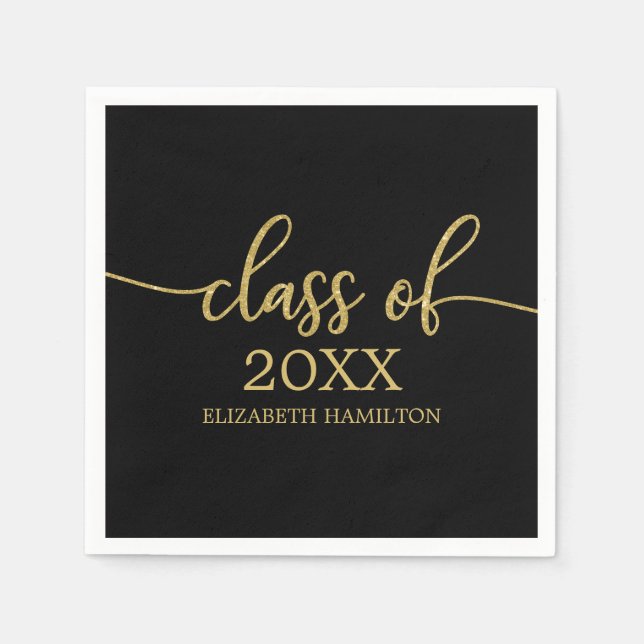 Class of 2023 Simple Chic Calligraphy Classic  Napkin (Front)