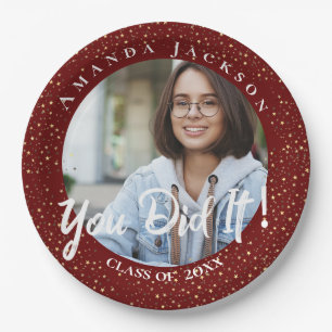 Class of 2023  You Did It Photo Graduation Party   Paper Plate
