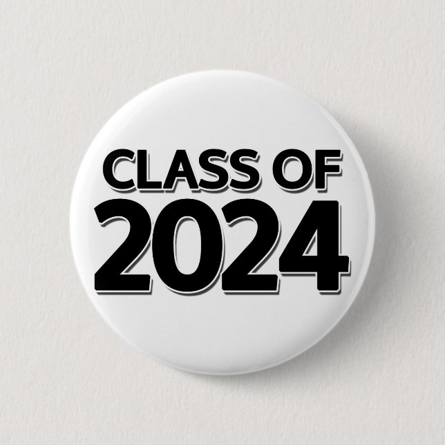 Class of 2024 6 cm round badge (Front)