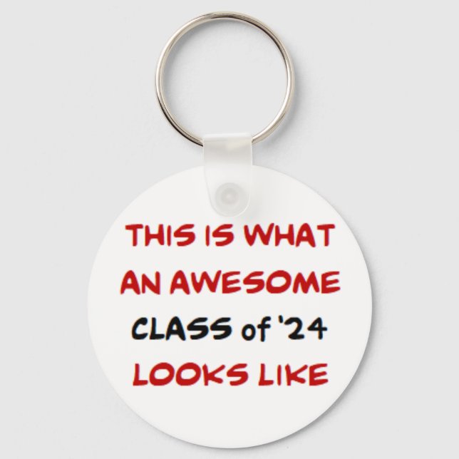class of 2024, awesome key ring (Front)