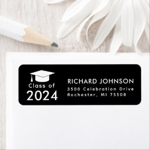 Class of 2024 Black White Graduation Return