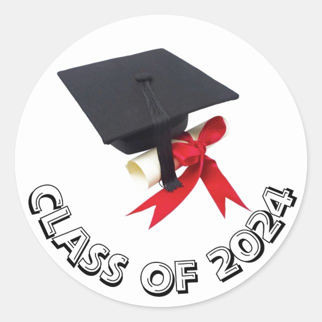 Class of 2024 Cap and Diploma Sticker by Janz (Front)
