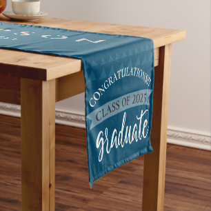 Class of 2024 Congratulations Graduation Party Short Table Runner
