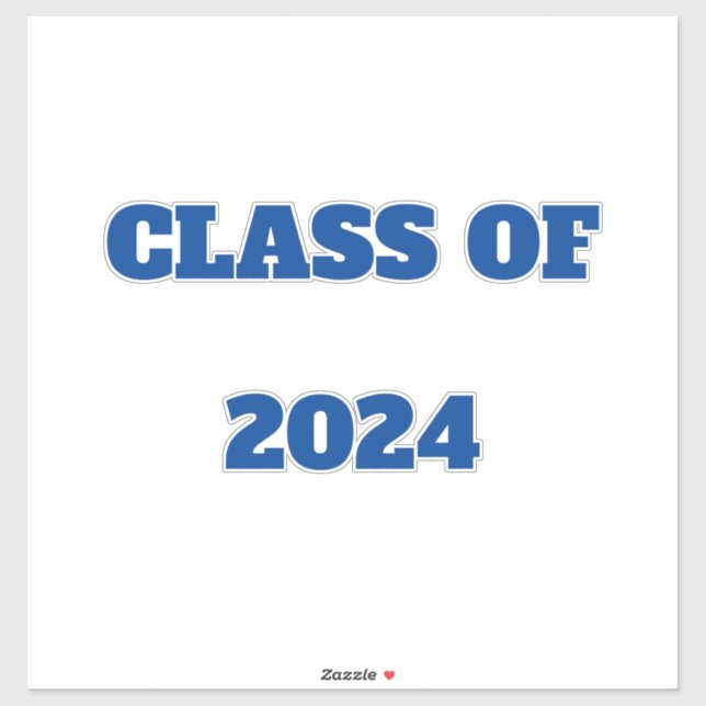 Class Of 2024 Custom Year Boys Girls Colour Blue (Sheet)