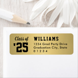 Class of 2024 Gold Black Return Address