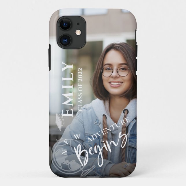 Class of 2024 Grad New Adventure Begins Photo Case-Mate iPhone Case (Back)