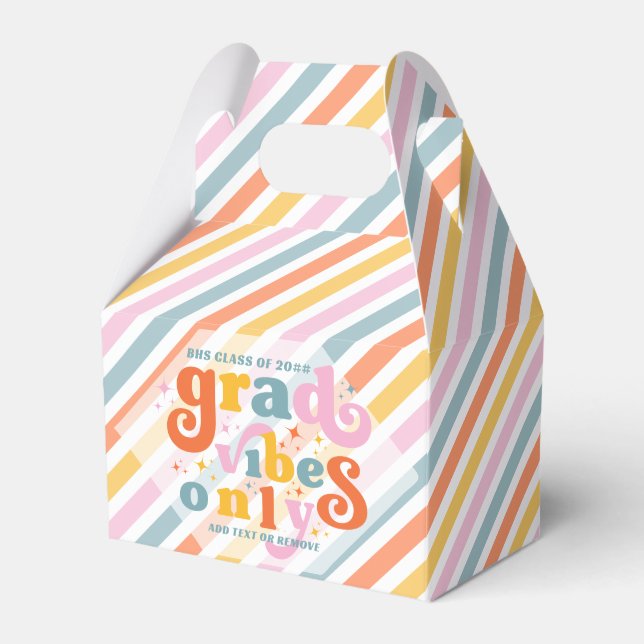 Class Of 2024  Grad Vibes Only Graduation Party Favour Box (Front Side)