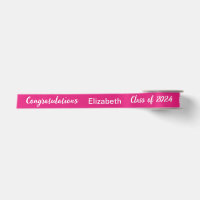 Class of 2024 Graduate Name Hot Pink White Script