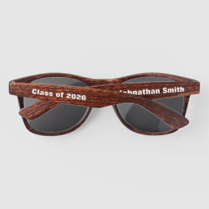 Class of 2024 & Graduate's Name Bold Text Template Sunglasses