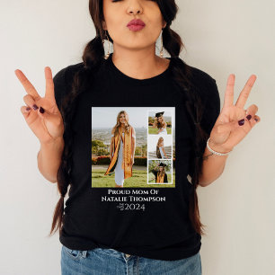Class of 2024 Graduation Photo Collage Custom T-Shirt