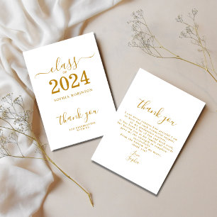 Class of 2024 Graduation Thank You Card