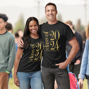 Class of 2024 Graduation with School Name T-Shirt