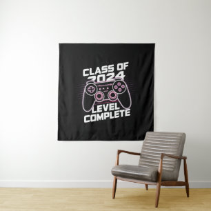 Class Of 2024 Level Complete Senior Graduation Tapestry