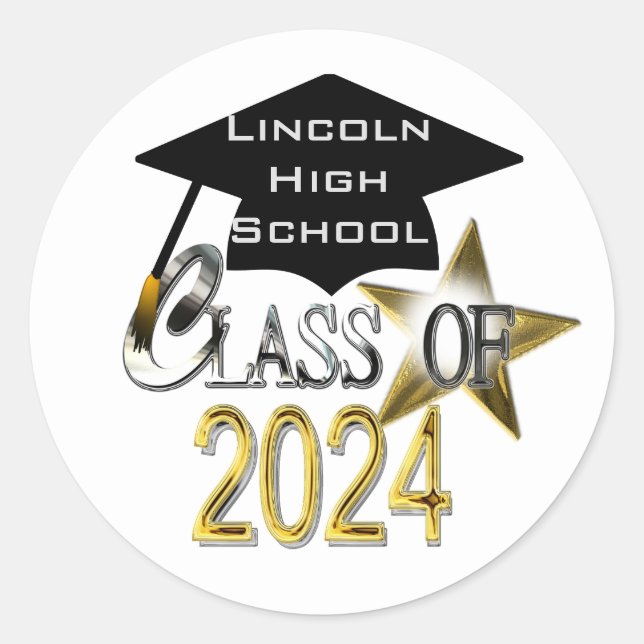 Class Of 2024 Personalised Graduation Seals (Front)