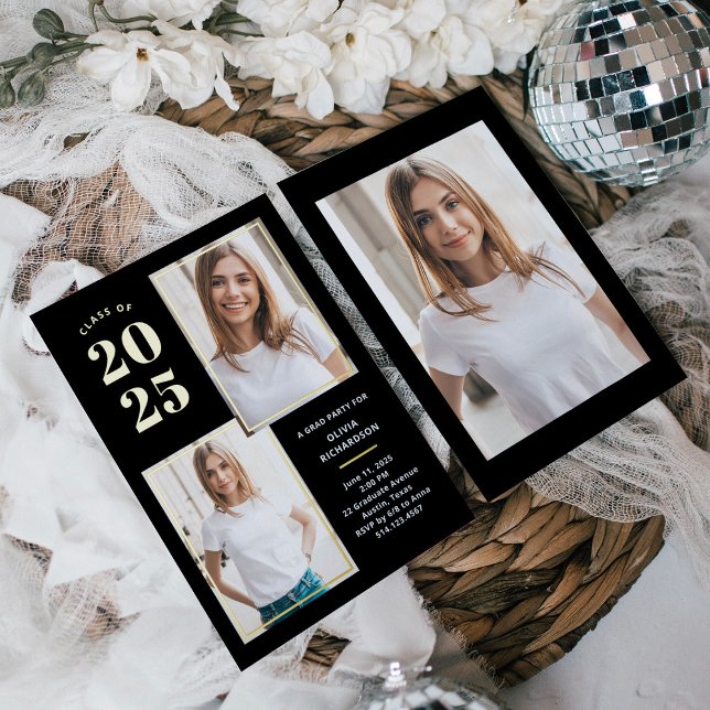 Class of 2024 | Photo Black and Gold Grad Party (Creator Uploaded)